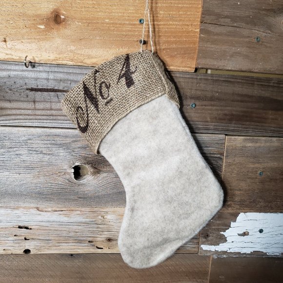 Sullivans 13" Felt & Burlap Stockings - Set of 2 - No. 1, No. 2, No. 3, No.4 NWT - Picture 4 of 11